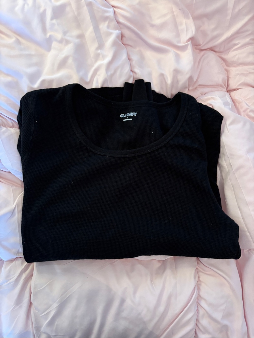 Old Navy Black Waffle-Knit Tank